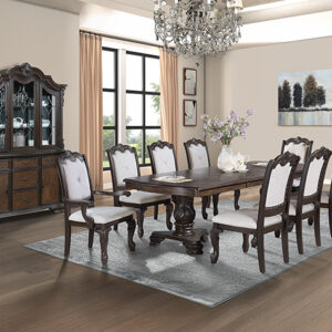 KIERA DINING GROUP-COFFEE BROWN - Image 1
