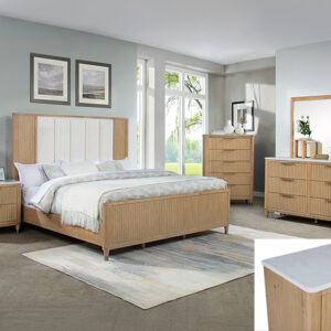 KARA BEDROOM GROUP -CERUSED NATURAL - Image 1