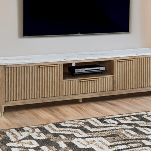 KARA TV STAND-CERUSED NATURAL - Image 1