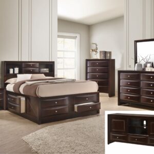 EMILY STORAGE DARK CHERRY BEDROOM - Image 1