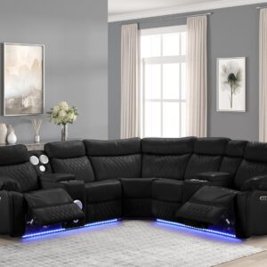 Bravo – Power Sectional – Black - Image 1