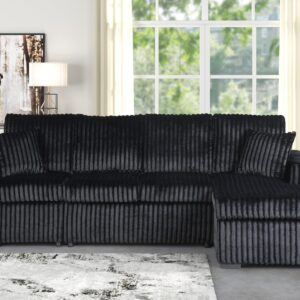Caspian – Sectional – Black - Image 1