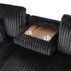 Cozy Lounge – Black Sectional - Image 4