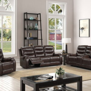 Lombardi – Loveseat – Brown - Image 1